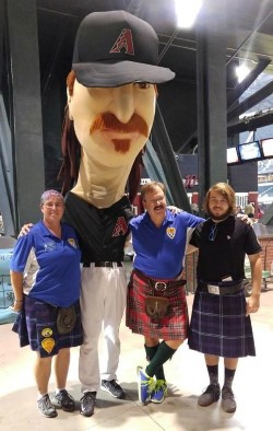 Scots with the Mascot